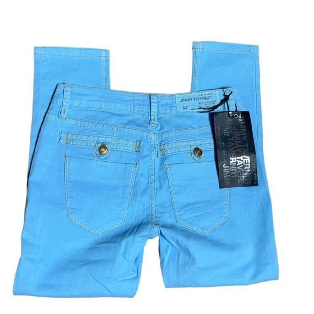 Jimmy Taverniti NWT  Anti Exposure Cropped Skinny Leg Light Blue Colored Size 25